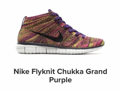 nike flyknit chukka purple