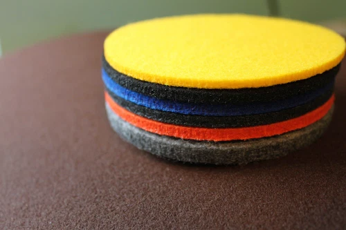 MIX Colour Felt Coasters Simple Shape Circle Set of 10 Handmade Ireland Eire