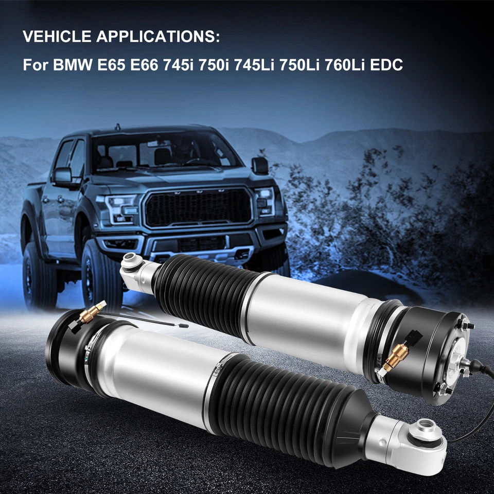 Rear Pair Air Suspension Shocks For BMW E65 E66 745i 750i 745Li 750Li 760Li EDC - Image 4 of 4