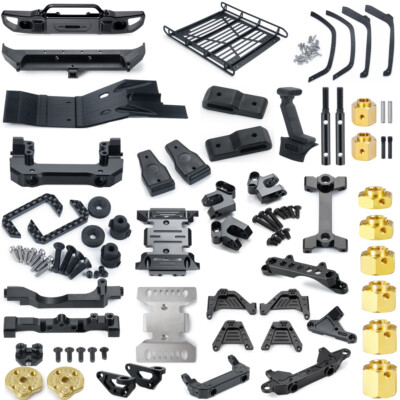 Skid Plate Bracket Servo Hex Wheel Hubs Adapter Shock Tower fr SCX10III AXI03007