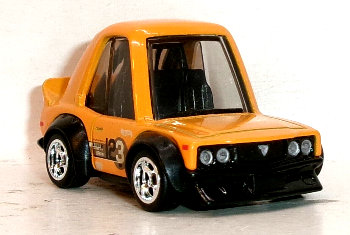 LOOSE 2024 HOT WHEELS ORANGE MAD MIKE MAZDA RX-3 TOONED WHEEL SWAP