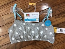 NEW Girls Fruit of the Loom FT805 2 Pack Beginner Bras SZ 34 Cotton, Stars A15