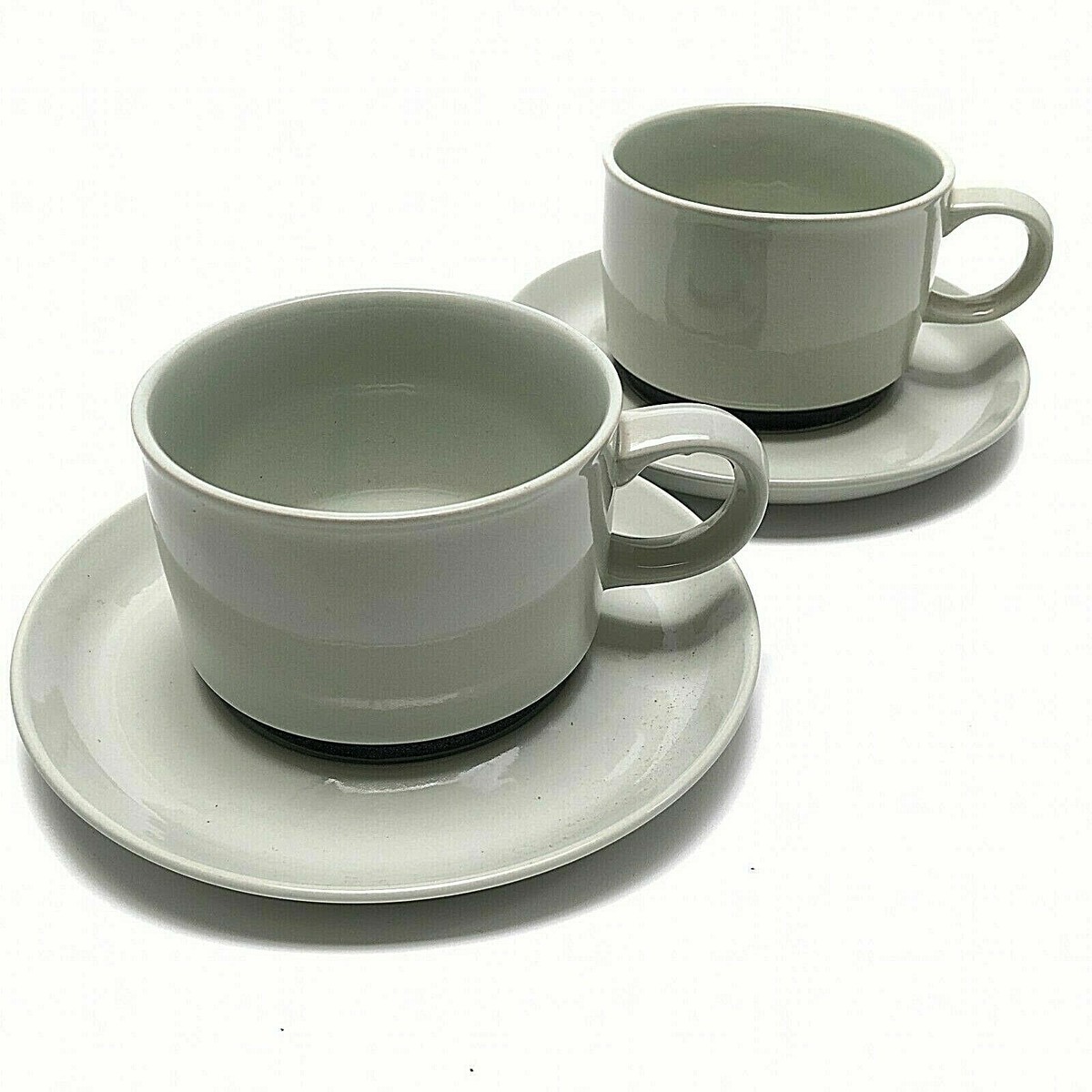 Designers Collection Cup Saucer Set Oyster White Black Band Designers Collection Cup Saucer Set Oyster White Black Band