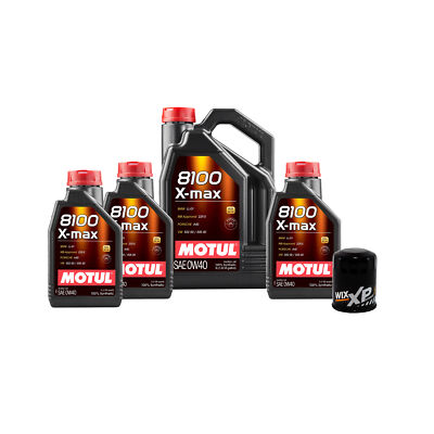 8L Motul 8100 X-MAX 0W40 WIX XP Filter Motor Oil Change Kit API SN