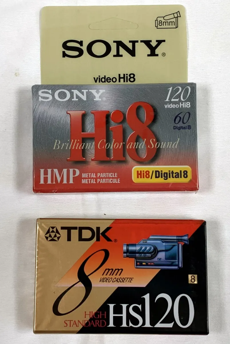 Lot 2 Cassettes 8mm 1 Heure LASER pour caméscope 8mm 8 (Réf#L-843