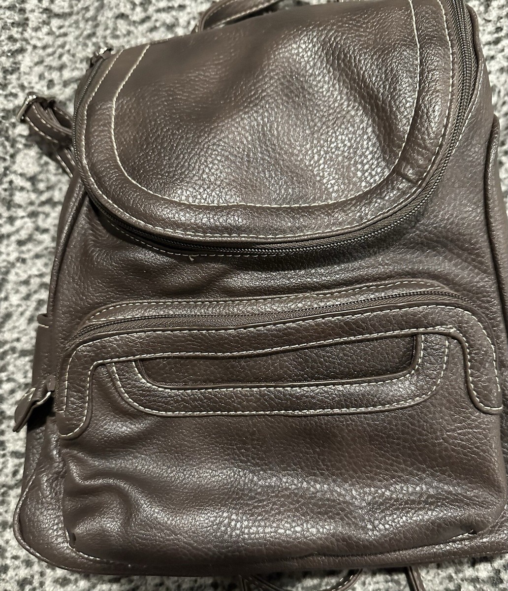 MultiSac Backpack with Adjustable Straps Brown Faux Leather NWOT MultiSac Backpack Womens Medium Brown Faux Leather  main image 3