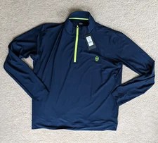 Swag Golf Drop 2.0 Long Sleeve Mens XL Navy Blue 1/4 Zip Shirt 