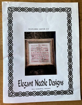 Elegant Needle Designs WILDFLOWERS SAMPLER #10 Cross Stitch Pattern Chart