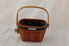 Longaberger Inaugural Basket 2001 with Liner, Protector & Tie-on Charm