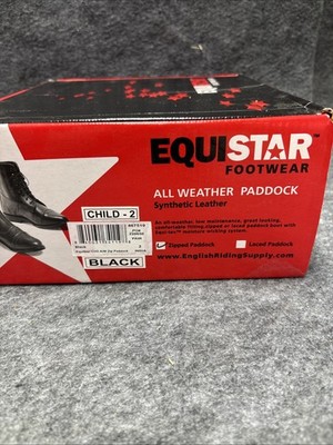 Equistar - Child's Zip Paddock Boot (All Weather) Size 2 Child Black