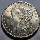 1921-P MORGAN $1 Dollar Silver Coin Original Golden Toned Brilliant Uncirculated