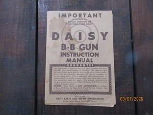 Vintage Daisy BB Gun Instruction Manual + Daisy Parts & Repair Information