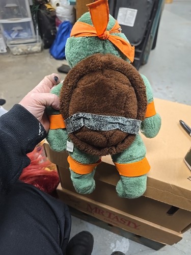Vintage 1998 ~ Teenage Mutant Ninja Turtles MICHAELANGELO ~ Playmates Plush Toy - Picture 5 of 12