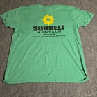 Sunbelt Rentals T-Shirt Mens Size Extra Large Green Short Sleeve Pullover Gildan
