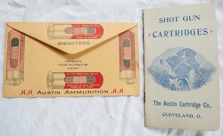 Austin Cartridge Co Advertising Brochure & Envelope Cover Vtg Old Antique