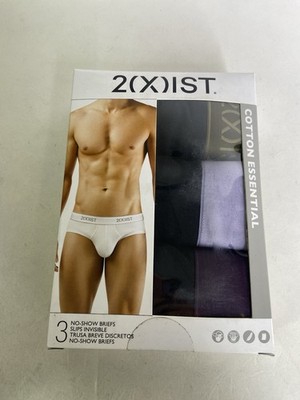 2xist Essential Cotton 3 Pack No Show Low Rise Briefs Underwear Mens Size XL