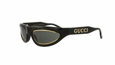 Gucci Cat Eye Sunglasses Black / Grey with Gold Colored  display picture 1