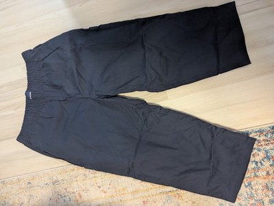 Basic Editions Women s Black Cargo Pants Cotton Elastic Waist Pockets Solid M