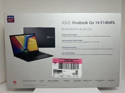 New Asus Vivobook Go E1404FA AMD RYZEN 3 7320U 2.4GHZ 4GB RAM 128GB SSD 14''