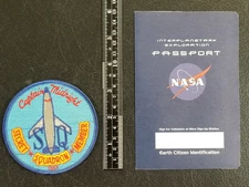Captain Midnight Secret Squadron Patch 3.5" & NASA Passport Souvenir