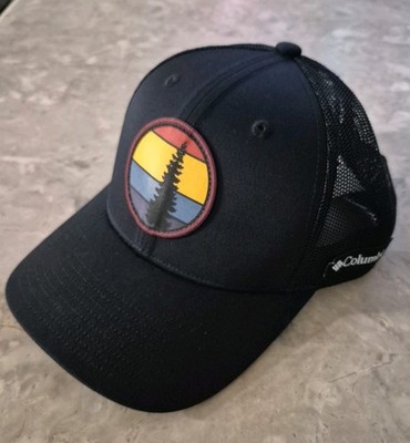 Columbia Black Mesh Back Trucker Hat Snapback Men One Size