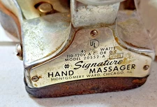 Signature No. 20552-A Vintage Professional Vibrating Massager Tested & Working