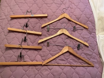 7 VINTAGE HOLZBÜGEL VERSCHIEDENE GRÖßEN
