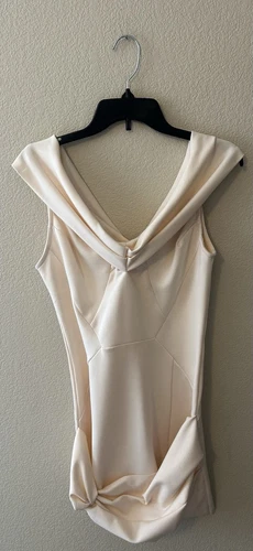 OFF WHITE Abito donna ASOS Design finto avvolgente bianco taglia 8