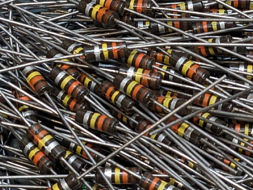 3.4oz Lot of Vtg 130K Ohm Carbon Comp Resistors ±10% NOS 1/2W Size Bulk Lot image 2