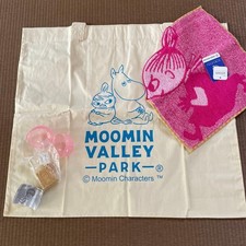 MOOMIN m15Y Valley Park Tote Bag Set with Dika Towel  Mini Keychain New