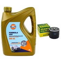 MotoröL Set Gulf Formula ULE 5W-40 5 Liter + ÖLfilter FüR Hyundai KIA Mazda