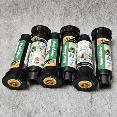 Lot of 6 Rain Bird 1804AP4PRS 4'' Professional Pop-Up Sprinklers PRS30 0-360°