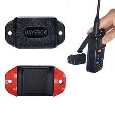UAYESOK Handheld Radio Walkie Talkie Car Holder, HT Speaker Mic Holding Black 