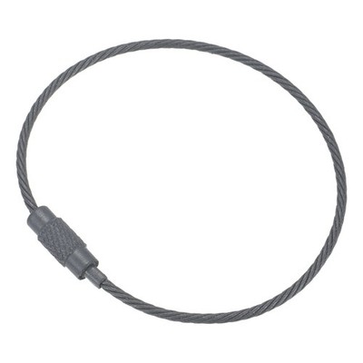 2ce Fil Porte-Clé Câble, 5 Lot Titane Acier Clé Anneau Boucle Gris