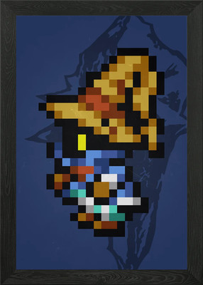 FF IX Vivi Pixel Sprite gerahmtes Wandbild Poster Leinwanddruck Bild