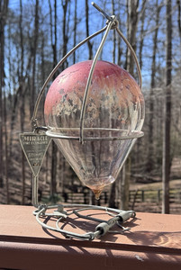 Stempel Miracle Fire Extinguisher ~ EMPTY GLASS BALL ~ All Original ~ Very Cool