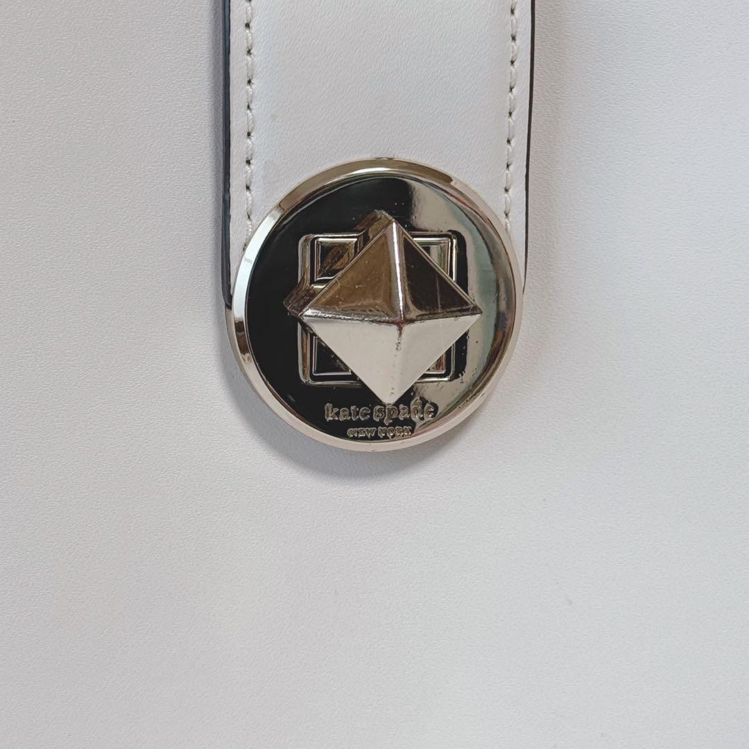 Kate Spade Audrey Leather Shoulder Bag Beige 2Way Crossbody Women's Authentic thumbnail 10