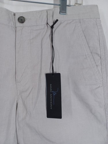 MARK ANTHONY Slim Fit Khaki Shorts Sz 32 NWT 11" Rise 10" inseam Cotton 0313 - Picture 4 of 14