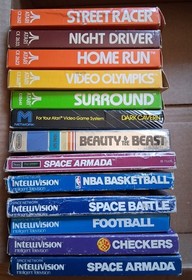 Mixed Game Lot - Atari 2600 & Intellivision - some with boxes, manuals, overlays