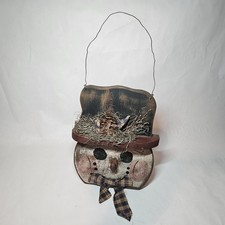 Wooden Hanging Snowman Christmas Decoration Rustic Decor Christmas