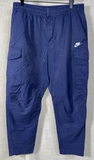 Nike Club Utility Cargo Pants Men  s XL Woven Trousers Navy Blue