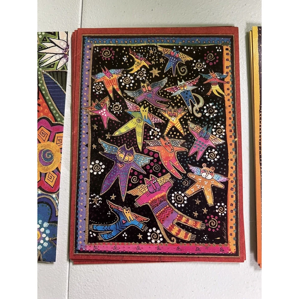 Laurel Burch Cat Greeting Cards Box Set of 25 Blank Reusable Box Kitties Cats - Image 3 of 4