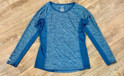 Women s Teal Danskin Now Long Sleeve Activewear Top Size M (8-10)