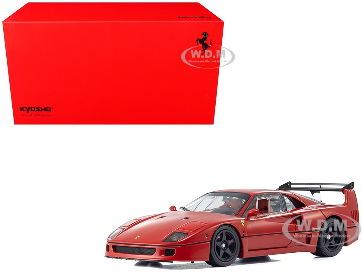 FERRARI F40 LIGHT WEIGHT LM WING RED 1/18 DIECAST MODEL CAR BY