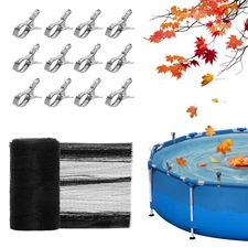 21 Feet Round Pool Leaf Net Cover - Pool Net Cover with 12 Pcs Swimming Pool ...