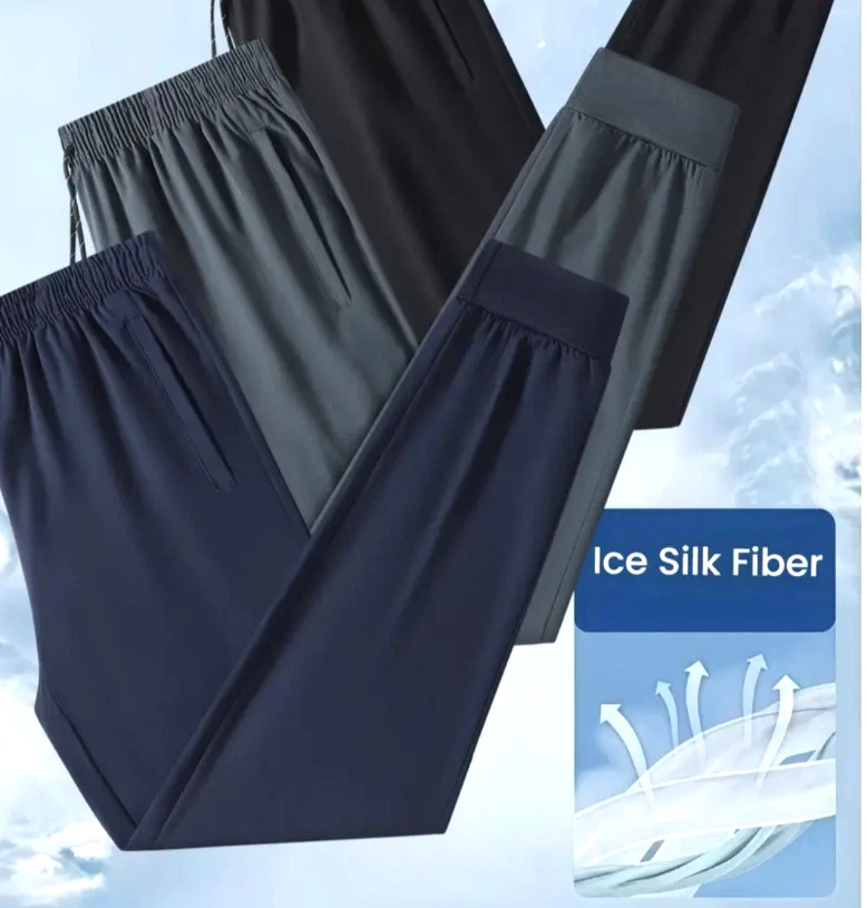 3 PCS Men's Outdoor Sports Long Pants Jogging Pants Casual Breathable , XL Size