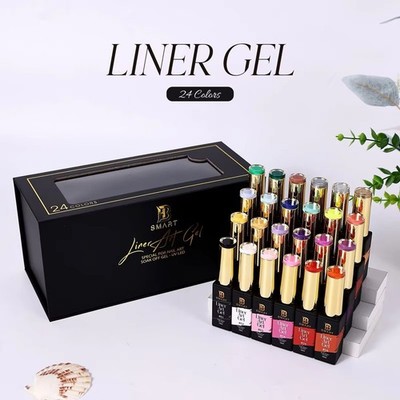  Gel Liner Kit for Nail Art BHSMART 24 Color Professional UV/LED