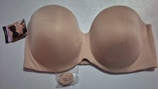 Maidenform Full Coverage Strapless Convertible Underwire Bra Beige SN0004 40DD