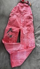 Dickies Bib Painters Overalls Custom Pink Painted Rainbow Pants 30x30