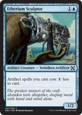 MTG Etherium Sculptor, Duel Decks: Elves vs. Inventors, Heavily Played, English